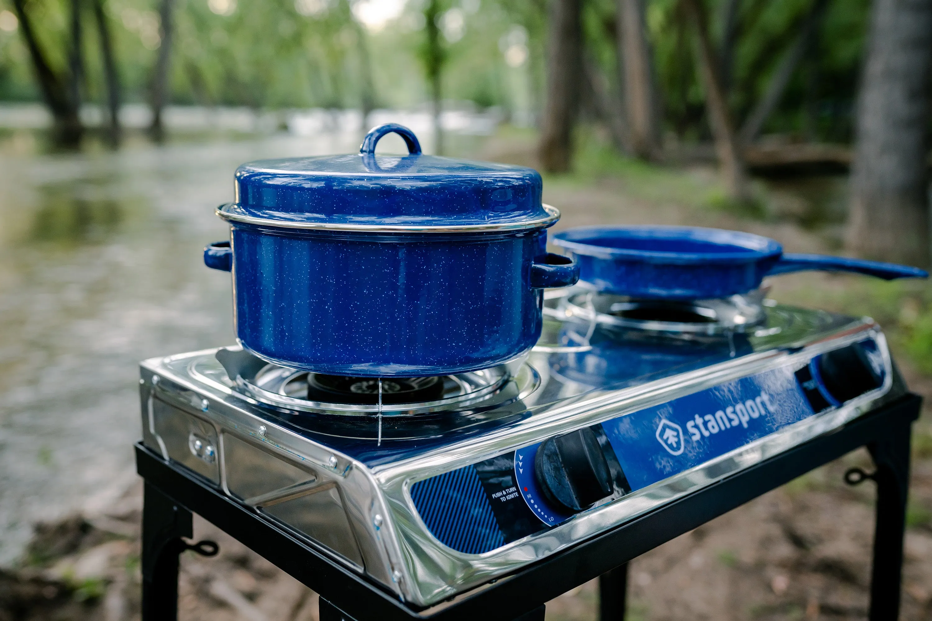 Stansport Enamel Cook Pot With Lid - 5 Quart