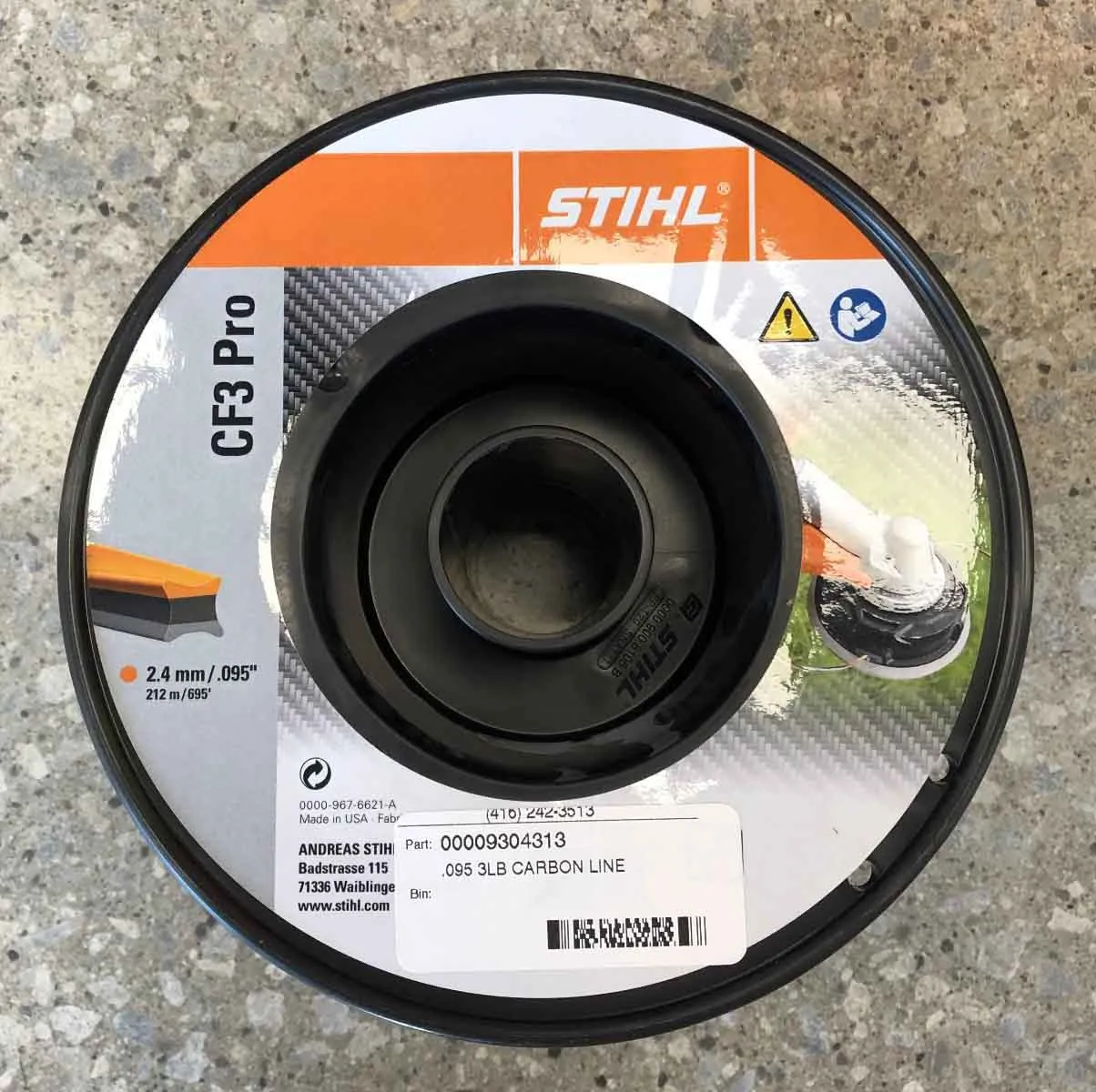 Stihl .095 Carbon Trimmer Line 3lb roll