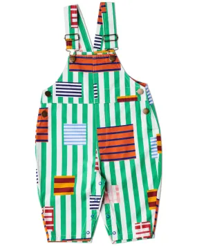 Stripe on Stripe Baby Overalls