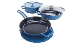 Symon Home 6-piece Enameled Cast Iron Cookware Set Model 652-316 - Ships Quick!