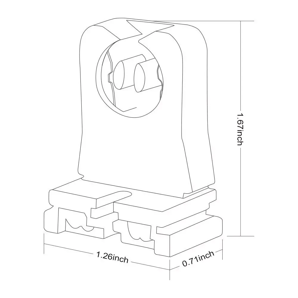 T8 Bi-Pin Lamp Holder (Twist Lock)