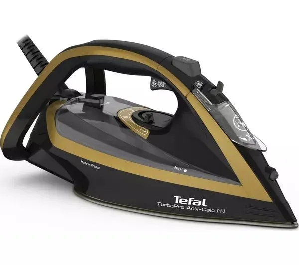 Tefal FV5696G0 Ultimate Turbo Pro Anti-Scale Steam Iron - Black & Gold