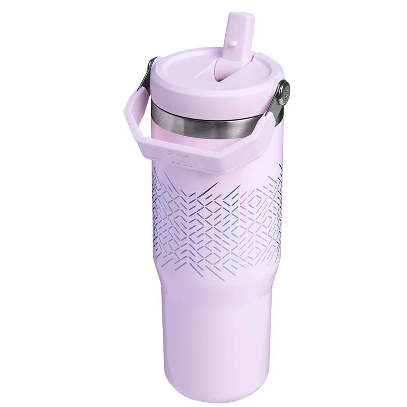 The 30oz IceFlow Flip Straw Tumbler in Pink Icicle