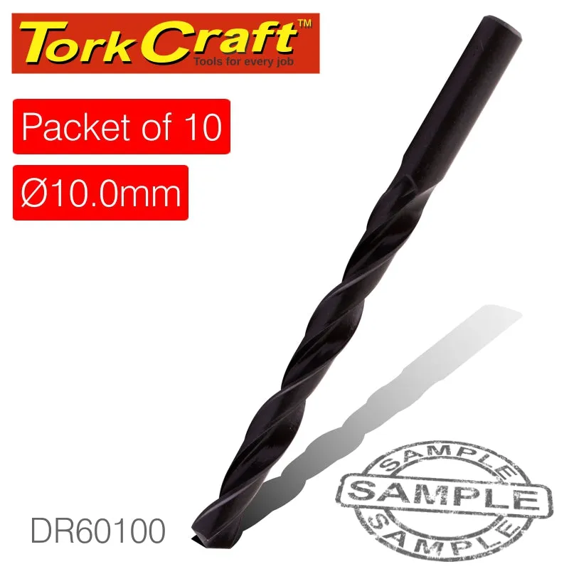 TORK CRAFT DRILL BIT HSS STANDARD 10.00MM X10 PACK DR60100