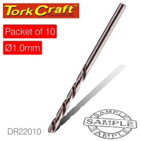 TORK CRAFT DRILL HSS 1.0MM 135DEG 10 PACK INDUSTRIAL BIT DR22010