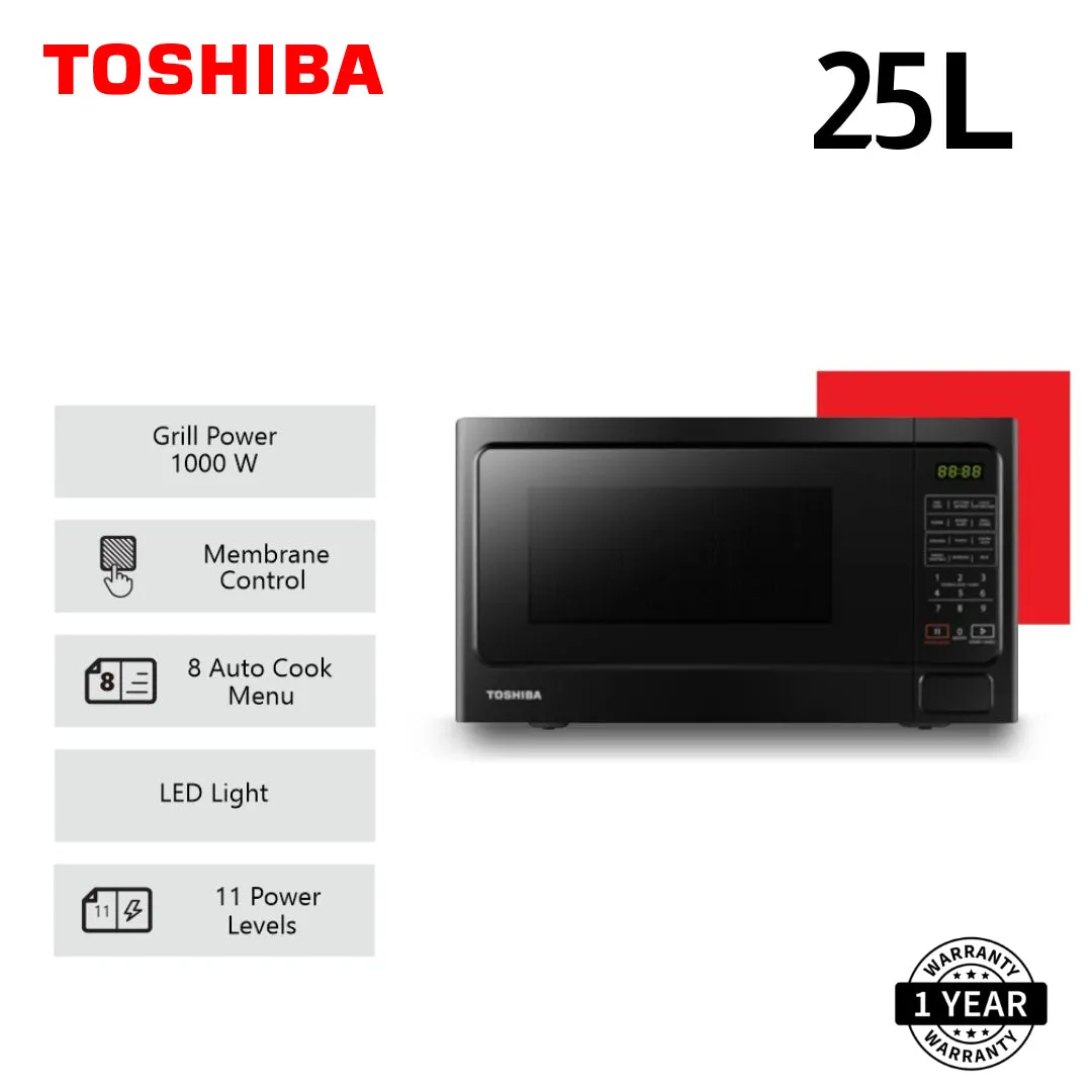 TOSHIBA MW 25L 900W ELECTRONIC BLACK MM-EG25P(BK)