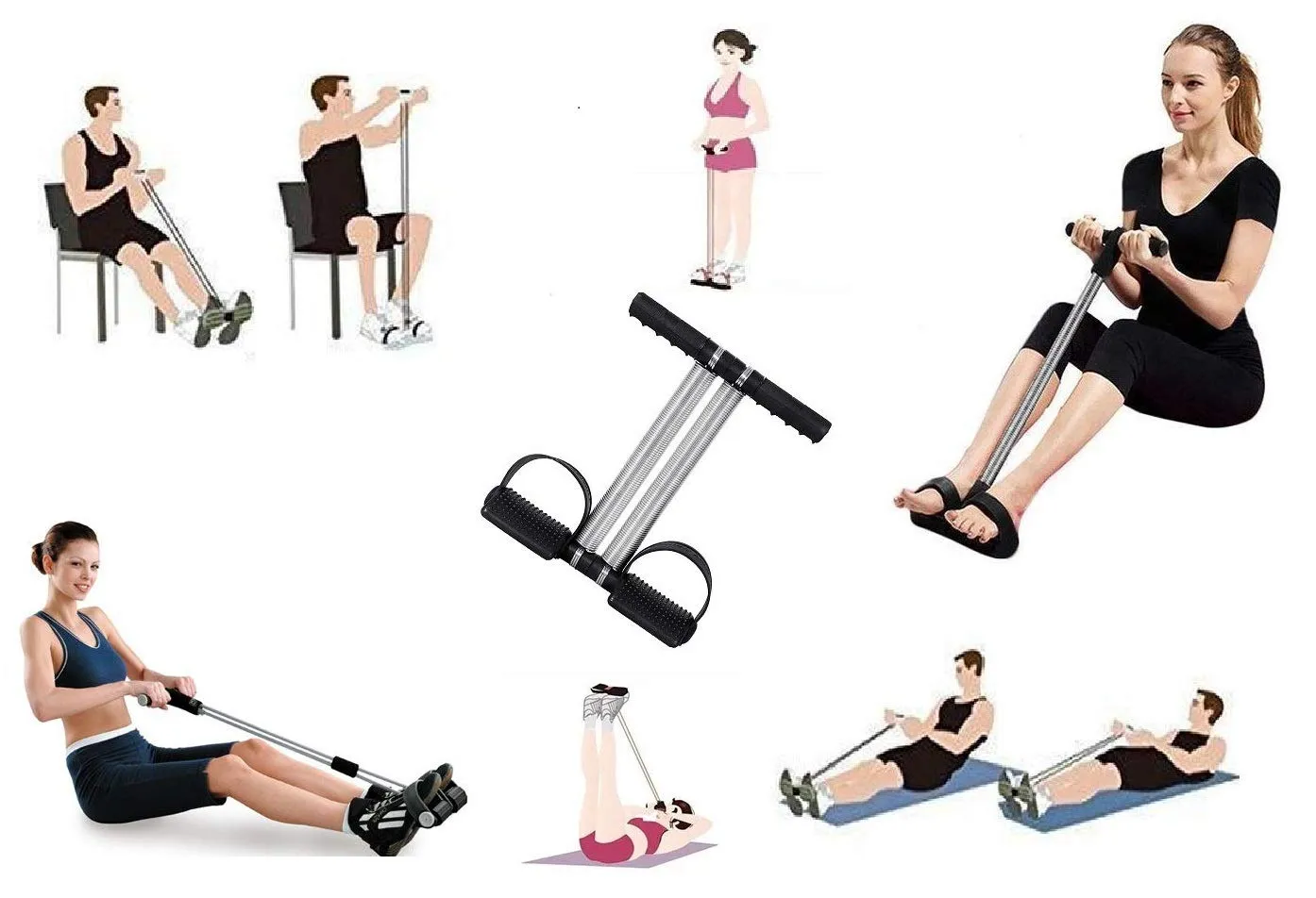 Tummy Trimmer Flexible Steel Spring Creates Resistance for Exercise and Muscles for Gym and Home for Men and Women