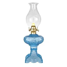 Turquoise Glass Oil Lamp