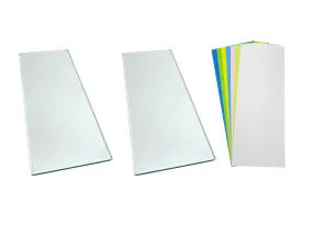 Two sheets 5/16 x 5 x 12 Float Glass and 7 Sheets 3M™ PSA Lapping Film for Scary Sharp System