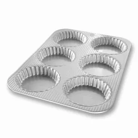 USA Pan 6 Hole Mini Fluted Tart Pan