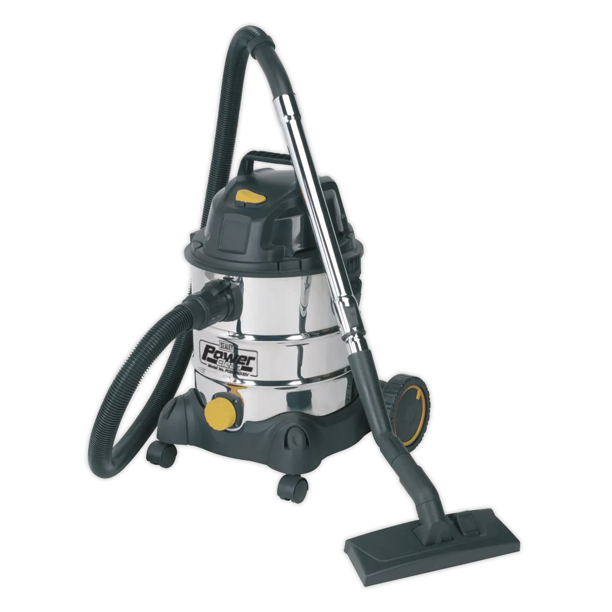 Vacuum Cleaner Industrial Wet & Dry 20L 1250W/110V Stainless Drum