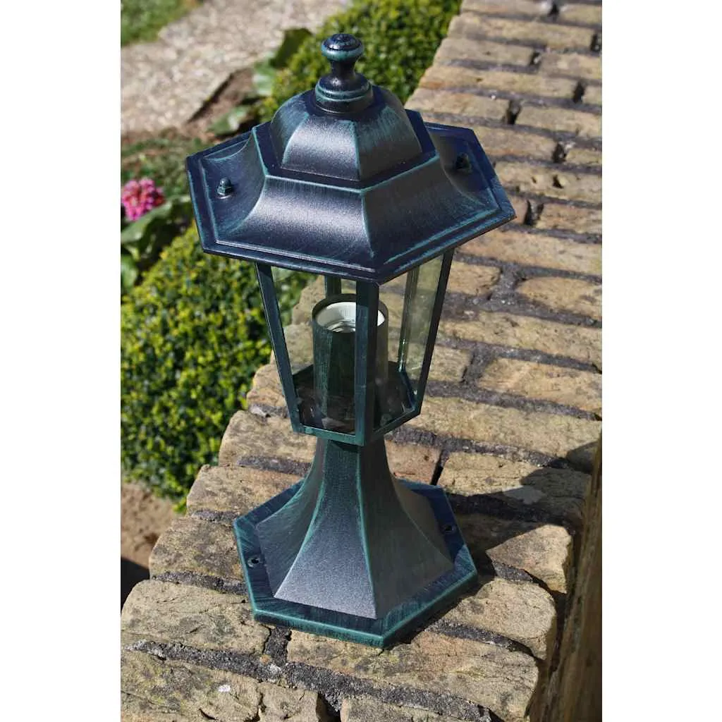 vidaXL Garden Lights 2 pcs Dark Green/Black Aluminium