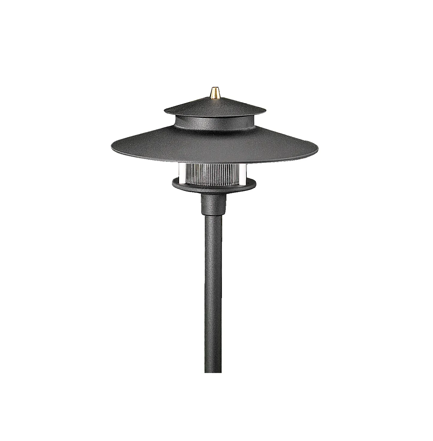 Vista Outdoor Lighting - PR-9206-B-2.5-W-T3 - 2 Tier Pagoda Path Light, Black, Warm