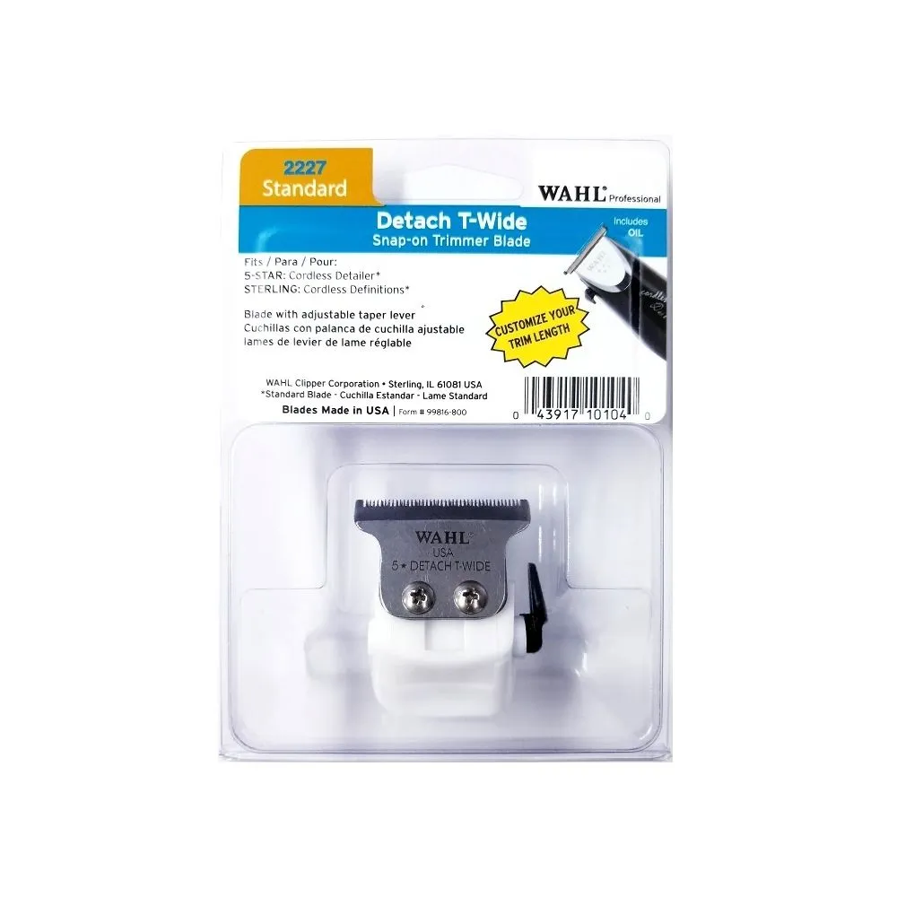 wahl detach T-wide adjustable lever trimmer Replacement blade #2227