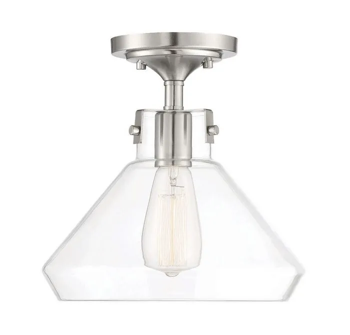 Walpole Warm Brass Semi Flush