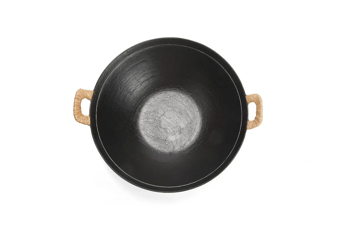 WANGYUANJI Handmade Cast Iron Wok with Dual Handle