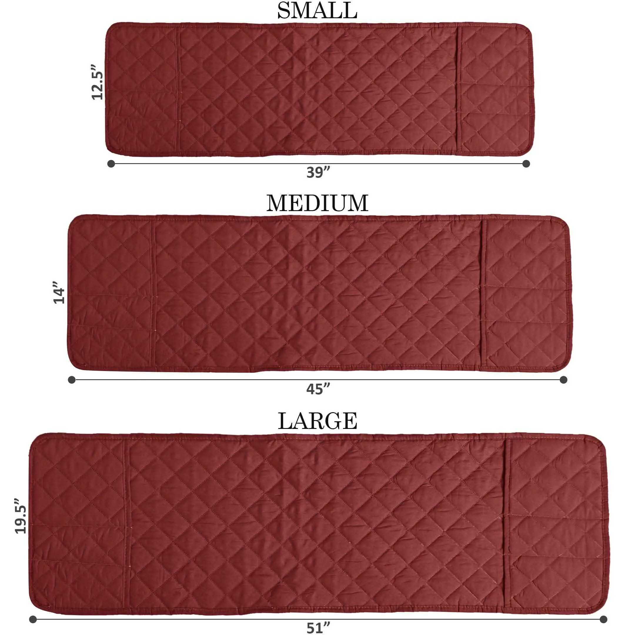 Waterproof Quilted Microwave Oven Cover Maroon