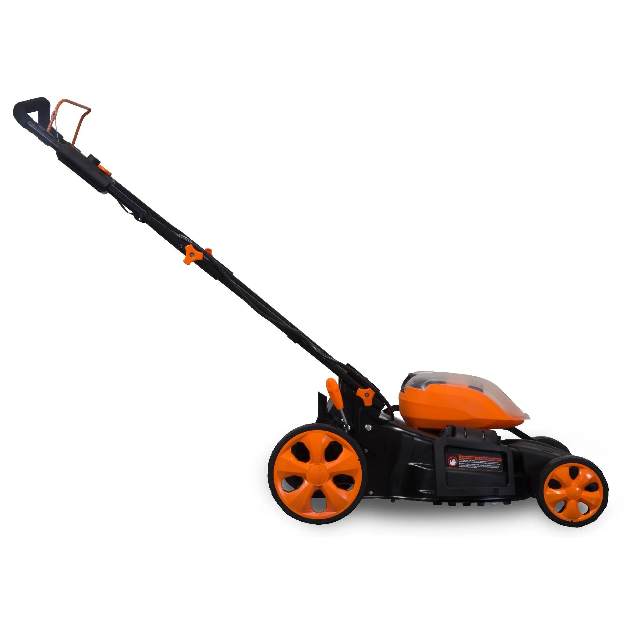 WEN 40439 40V Max Lithium Ion 19-Inch Cordless 3-in-1 Lawn Mower with Two Batteries, 16-Gallon Bag and Charger