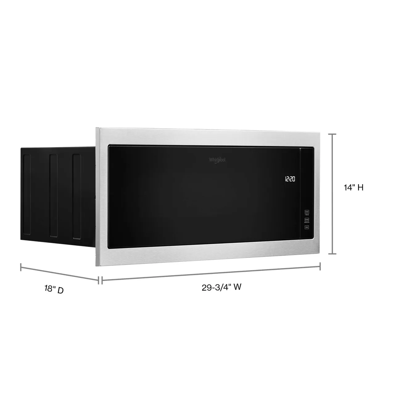 Whirlpool 1.1 Cu. Ft. Built-In Microwave with Slim Trim Kit in Stainless Steel