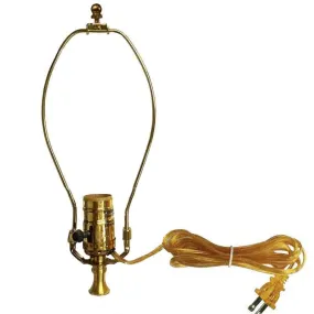 Wired Lamp Assembly for 1/8 IP Pipe, Gold Cord