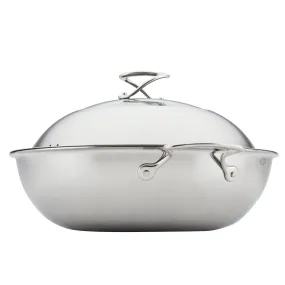 Wok with Glass Lid and Hybrid SteelShield Technology