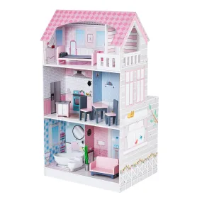 Wonderland Ariel 2 in 1 Doll House & Play Kitchen - Pink / Grey