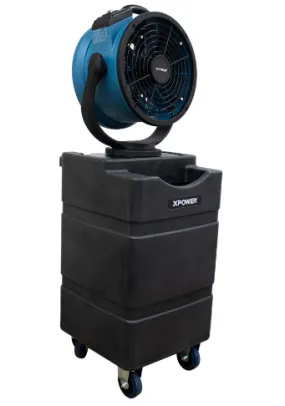 XPOWER FM-88WK2 Multi-purpose oscillating misting fan with Built-In water pump and WT-90 mobile water reservoir