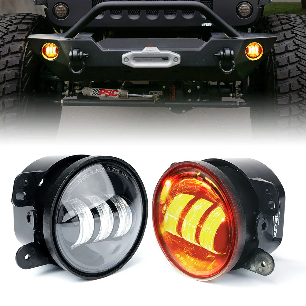 Xprite 4" LED Fog Light Jeep Wrangler JL (2018-2020) Explore Series