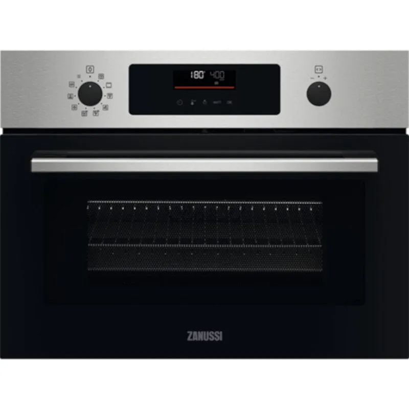 Zanussi ZVENM6XN Compact Oven with Microwave and Grill Functions, Stainless Steel