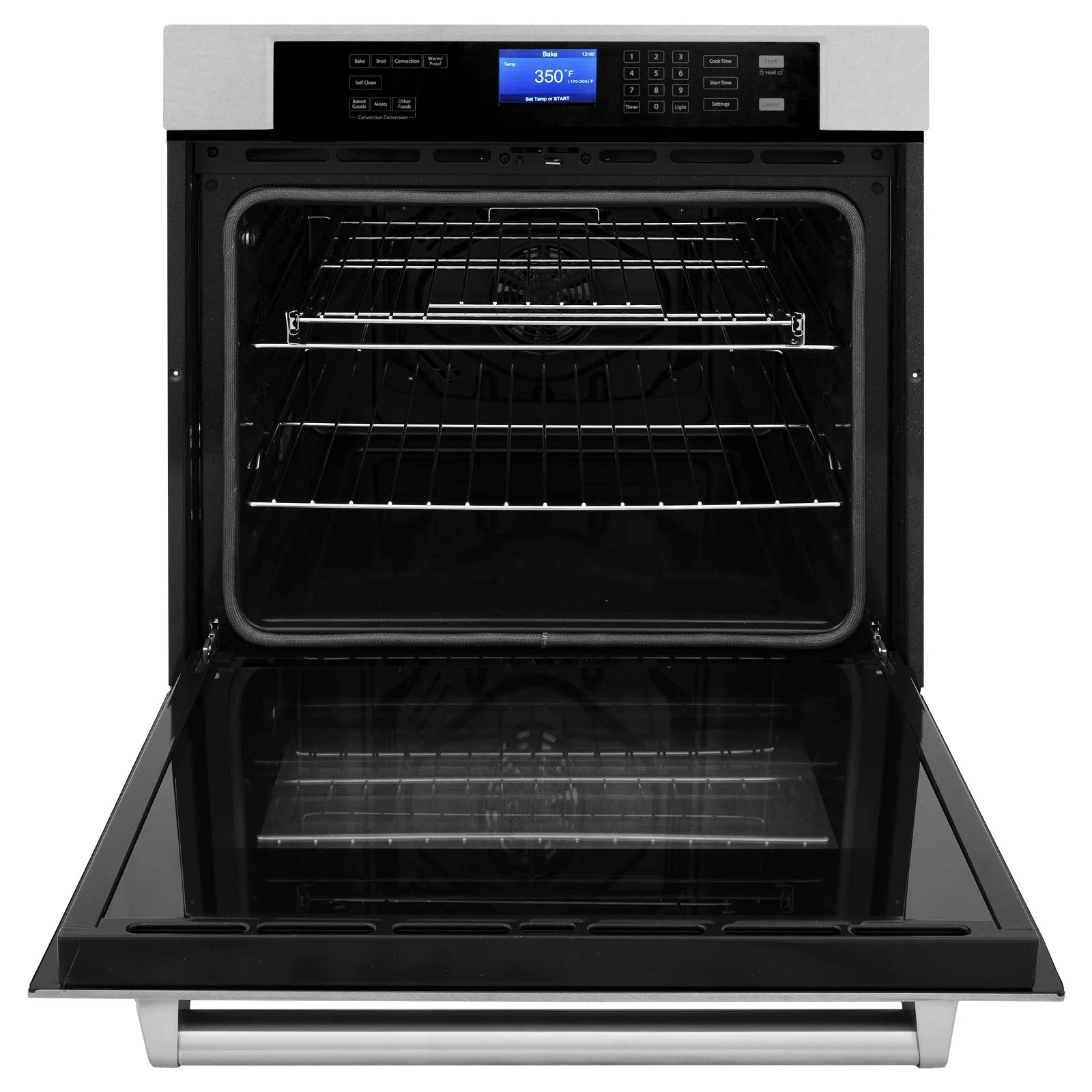 ZLINE Stainless Steel 30" Built-in Convection Microwave Oven and 30" Single Wall Oven with Self Clean (2KP-MW30-AWS30)