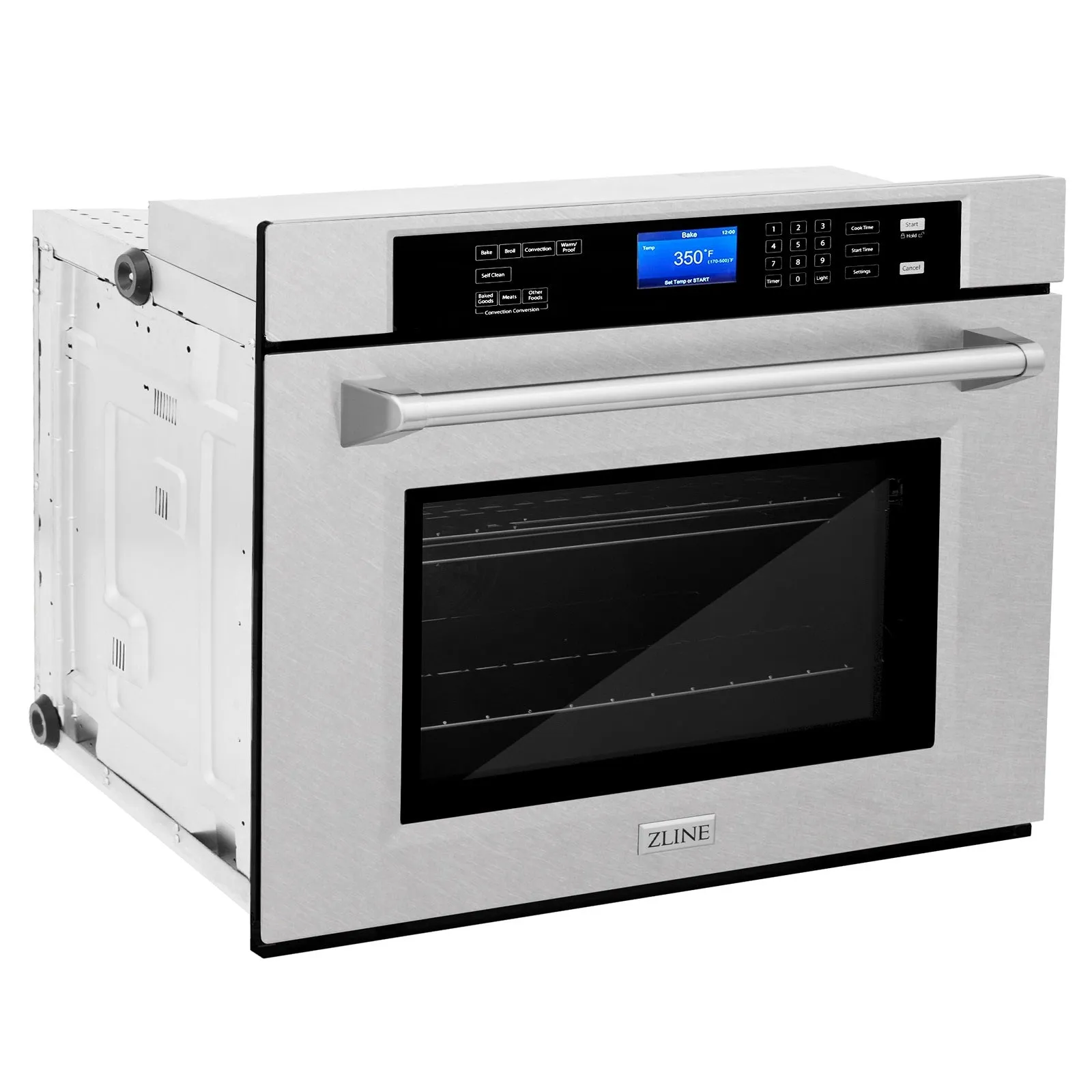 ZLINE Stainless Steel 30" Built-in Convection Microwave Oven and 30" Single Wall Oven with Self Clean (2KP-MW30-AWS30)