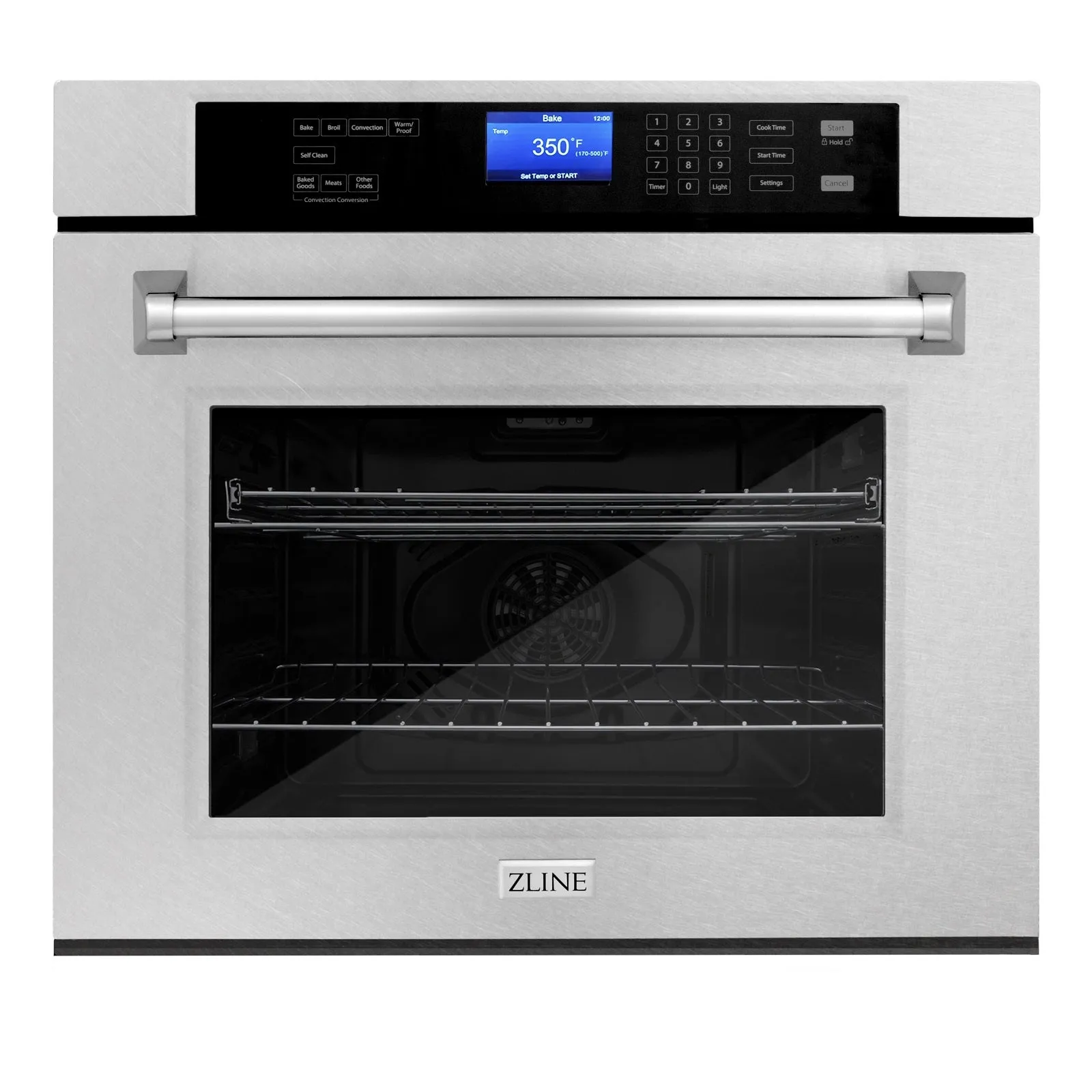 ZLINE Stainless Steel 30" Built-in Convection Microwave Oven and 30" Single Wall Oven with Self Clean (2KP-MW30-AWS30)