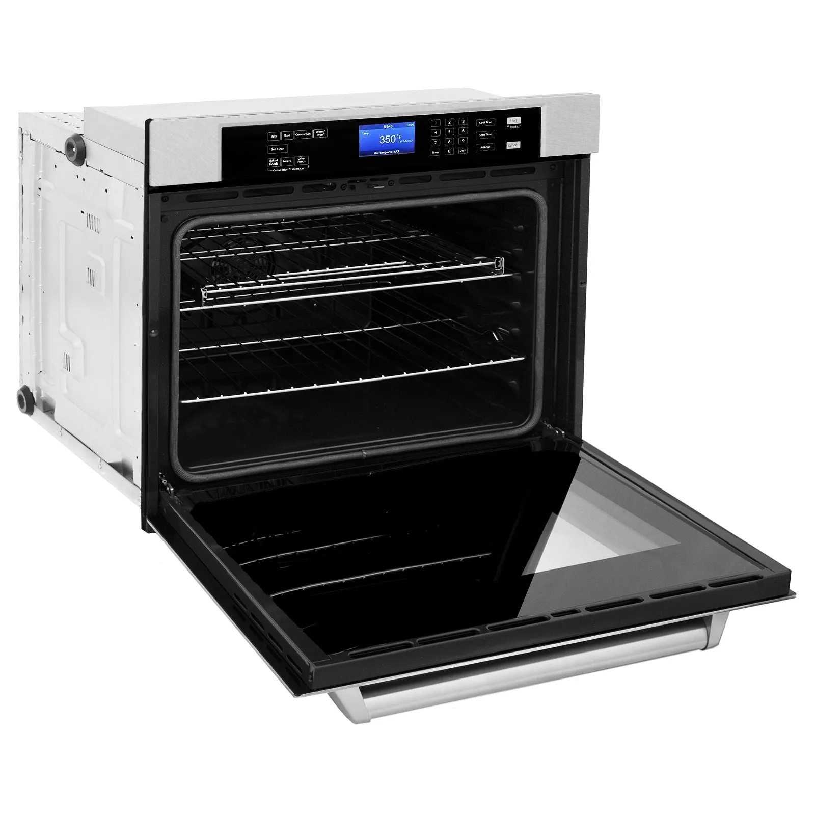 ZLINE Stainless Steel 30" Built-in Convection Microwave Oven and 30" Single Wall Oven with Self Clean (2KP-MW30-AWS30)